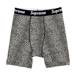 Supreme x Hanes Leopard Print Boxer Briefs Size Medium